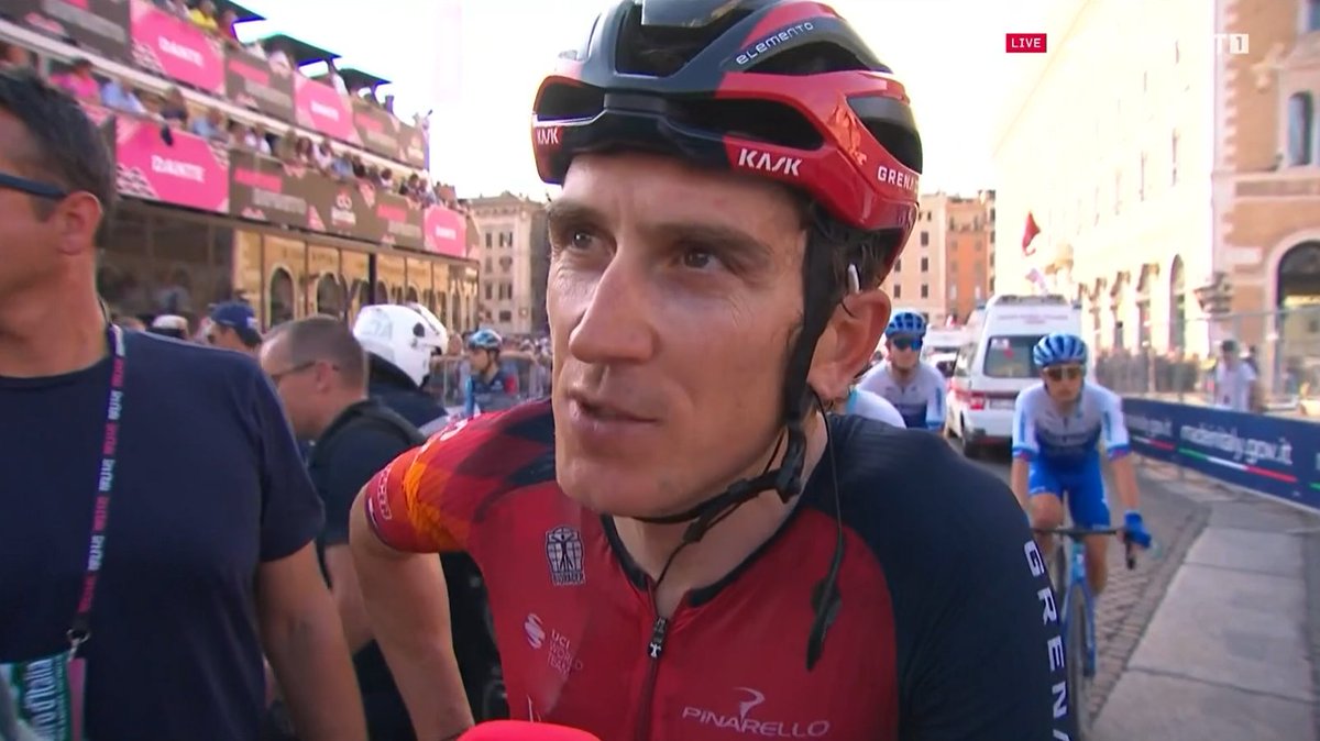 Geraint Thomas: 'Duygusal ve iyi bir Giro oldu. Takım arkadaşlarım çok iyiydi. 37 yaşındayım ama 27 hissediyorum hiç yoksa. Mark Cavendish'e yardım ettim çünkü günün sonunda her şey sadece bisiklet yarışı demek değil.' #Giro #Giro106tr