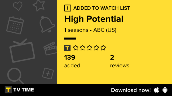 emsy77's tweet photo. I've just started following High Potential https://t.co/PSmfJqrmAG #tvtime https://t.co/l0f1u9tWVn