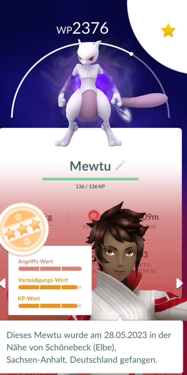 Really happy with those IVs🤩 I will best buddy it and push to lvl50 :-)
Thx <a href="/alex_klein95/">Akleinchen1995 TL50</a> for the support!