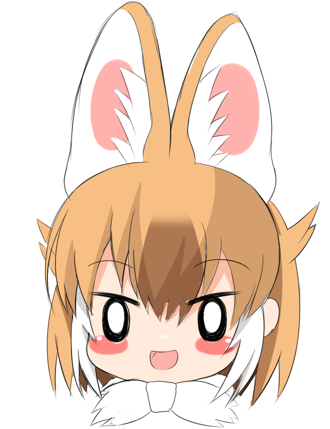 1girl animal ears solo open mouth smile simple background extra ears  illustration images
