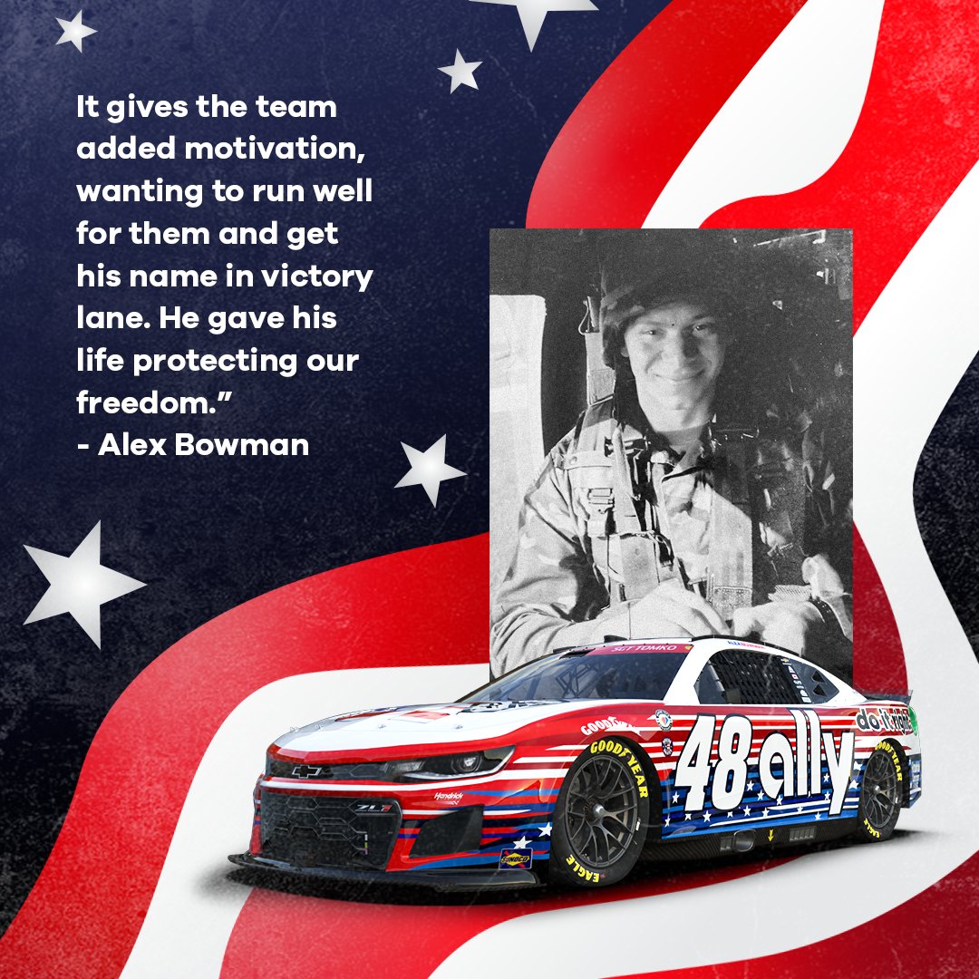 Today, we race to honor and remember SGT. Tomko's legacy.  #NASCARSalutes