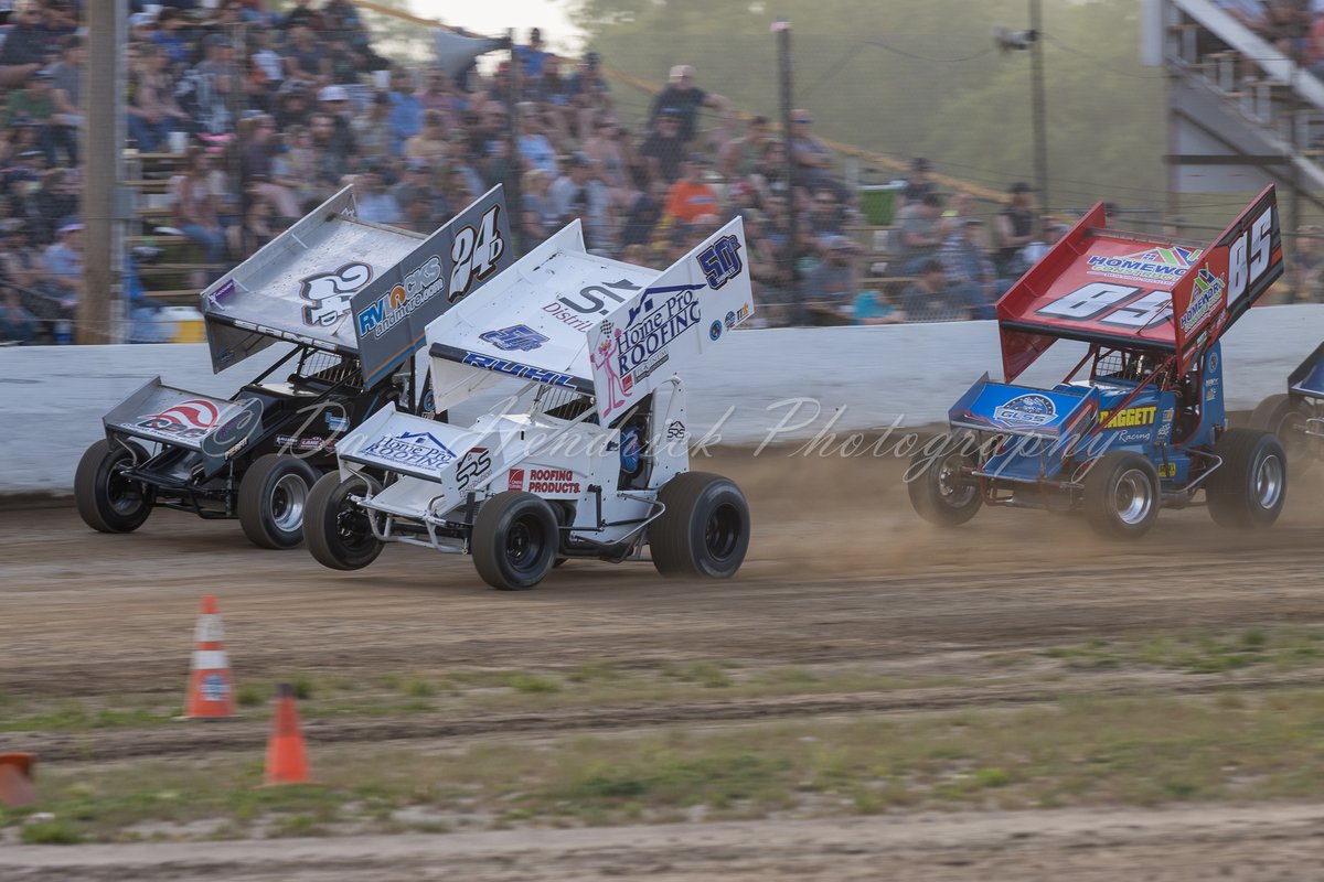 <a href="/RuhlRacing/">Ryan Ruhl</a> with the #3wheelpeel on his way to a heat race victory at #Crystalmotorspeedway
#dirttrack #Sprintcar #winnerwinnerchickendinner #LFG