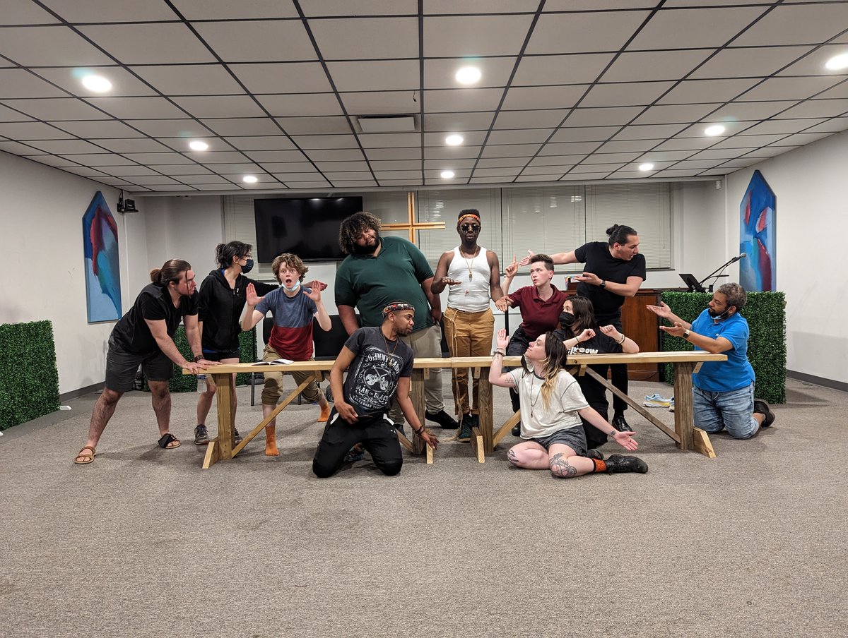 stjohnsmcc's tweet photo. This pride month, experience "Corpus Christi," the greatest story ever re-told -- by a queer Black man and his 12 loyal (mostly) disciples in 20th century Texas. Learn more and purchase pay-what-you-can tickets at https://t.co/WgaHhB9vII
#CorpusChristi https://t.co/gvo78zdqK9