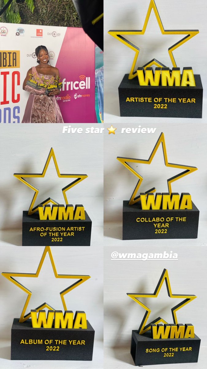 awa_gambia's tweet photo. Gat Me a Five star ⭐️ ⭐️⭐️⭐️⭐️ review . I remember having those sleepless nights writing and making Music! Guess I can proudly say hardwork really pays off . Being the First lady makes me the Game changer 🖤 .GamMusic to the UNIVERSE…. Thank you to @wmagambia and to all my fans https://t.co/3rwYJ9DdOT