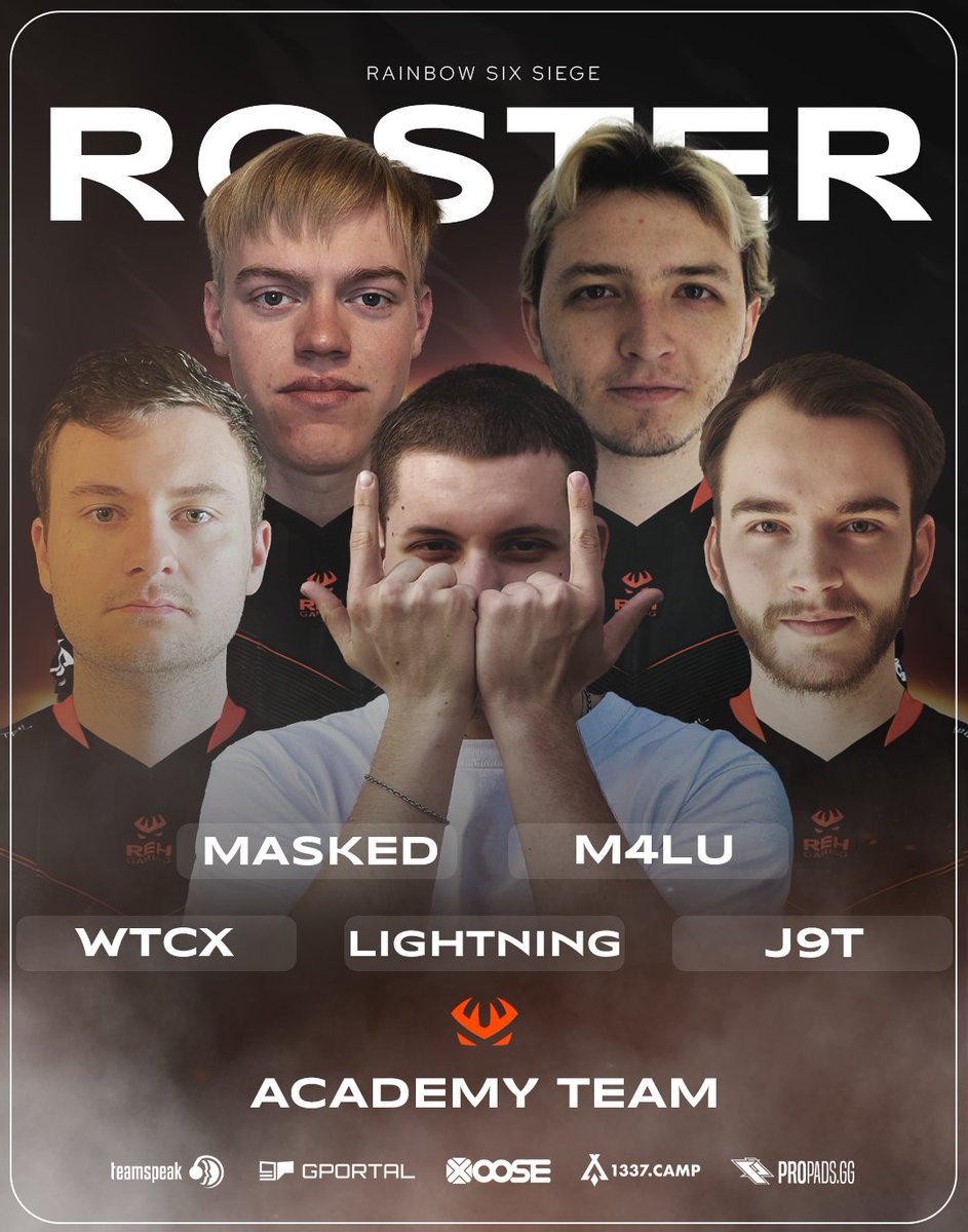 Wir freuen uns, euch heute unser Rainbow Six: Siege Academy Team vorstellen zu dürfen 🔥

🦌 Roster
🇩🇪 <a href="/wTcx7/">Frederik</a> Fragg
🇩🇪 <a href="/M4LUr6/">M4LU</a> Support
🇩🇪 <a href="/Br2k0n_B6nes/">Masked.REH</a> Hard Support
🇩🇪 @derLightning Flex
🇩🇪 <a href="/J9T_r6/">J9T</a> Fragg

Stand-In
🇩🇪 Demian444576772 Flex

Auf eine schöne Zeit! 🤝🧡
#GoWildREH 🦌