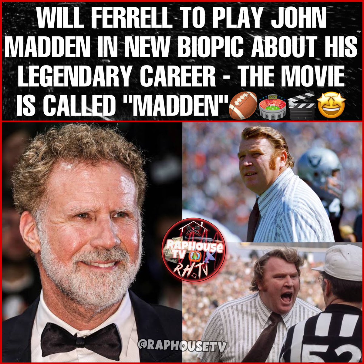 Will Ferrell To Play John Madden In New Biopic About His Legendary Career -The Movie Is Called 'Madden'🏈🏟️🎬🤩