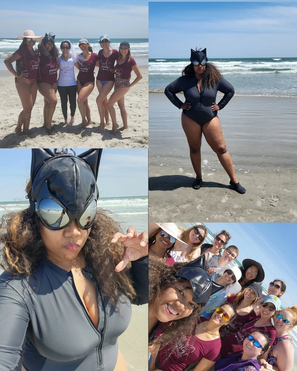 All my swimwear has been a version of a character I love, since we went to the beach to celebrate my wonderful sister future wedding and it was cat themed I did a #catwoman themed suit this year lol

#ladyjcosplay #ladyjnerdyenterprises #maidofhonor #Wildwood #bacheloretteparty