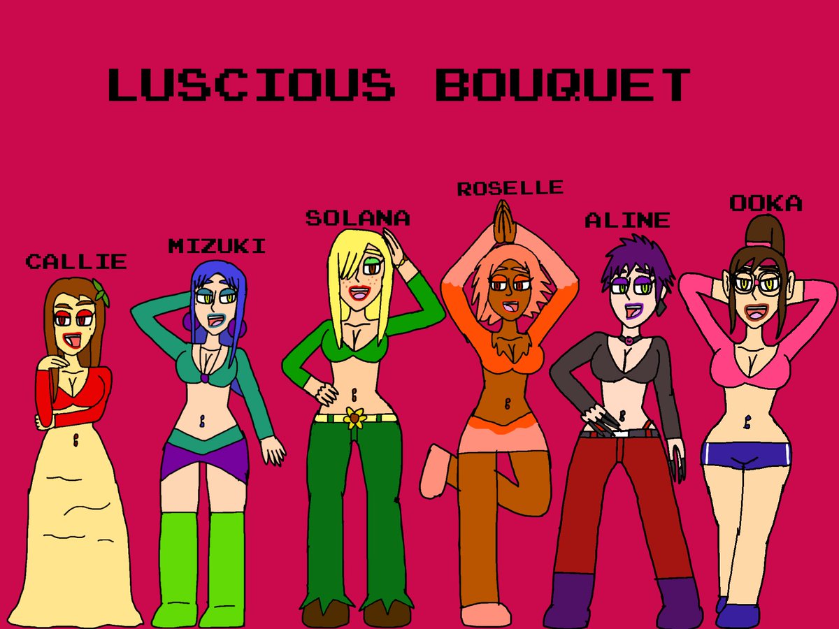 The Luscious Bouquet Team!

#oc #originalcharacter #art #digitalart #NobodyArtistClub #ArtistOnTwitter #animegirl #drawing #sexy