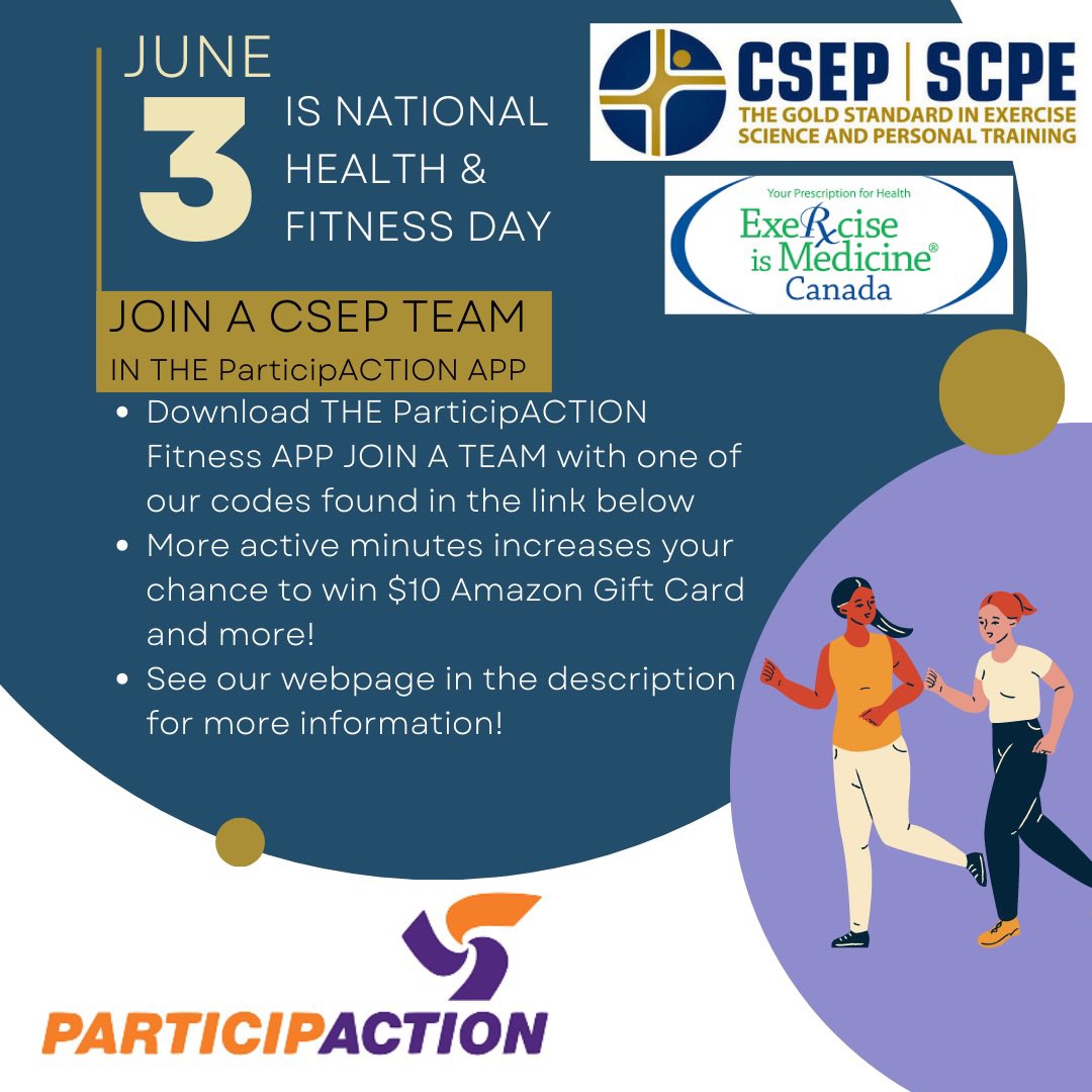 The @csep_scpe x @EIM_Canada Active Minutes Challenge starts today!! How many ways can you get a Bingo? Record your movement using the @ParticipACTION app to join us in making Canada the fittest nation on the planet!! #letsmovecanada #nationalhealthandfitnessday