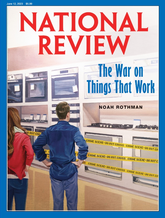 NRO's tweet image. Radicals who resent how you live your daily life are coming for your gas stove, your AC, your lawn mower, your plastic bags. 

They want to force a lifestyle on you, and show contempt if you disagree. | @NoahCRothman

nationalreview.com/magazine/2023/…