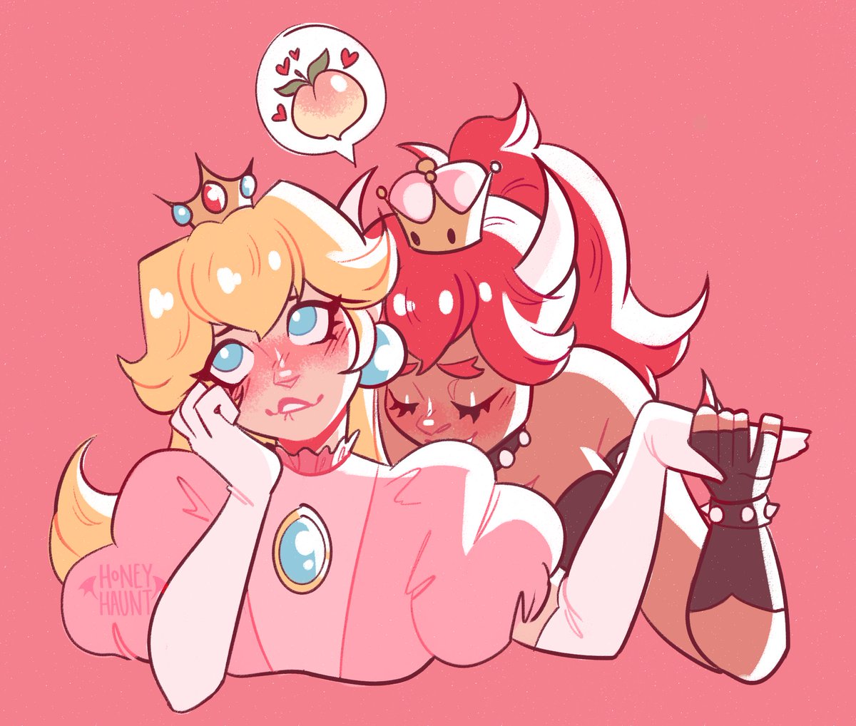 in an effort to be more active on twitter i present you with them 💕 #princesspeach #bowsette #sapphic