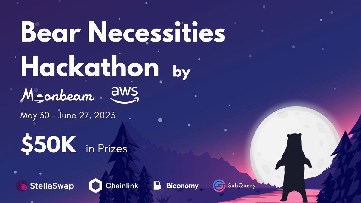 1/ 🚀 Web3 developers assemble! 🚀

The Bear Necessities Hackathon is upon us:

✔︎ 6 challenges
✔︎ 50k in bounty prizes
✔︎ Unlimited cross-chain possibilities

This is your chance to explore Moonbeam &amp; build cross-chain use cases!

👉 Register today: moonbeam.hackerearth.com