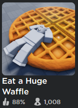 ONE THOUSAND players around the world are munching on waffles in my game... 🥲

Thank you❤️

🧇Update coming soon!

#Roblox #RobloxDev