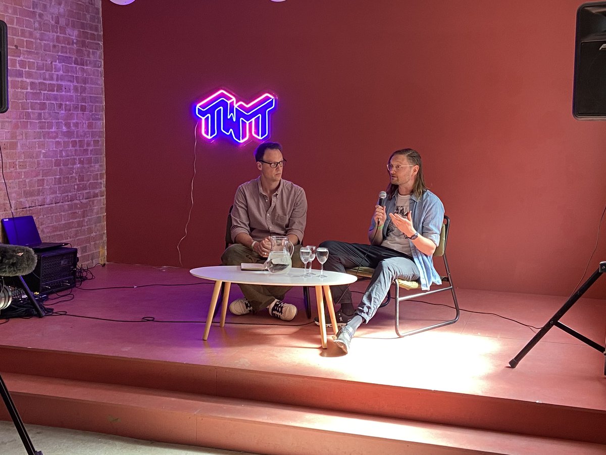 TWT_NOW's tweet photo. #GamesTransformed highlight: @Quinns108 in conversation with @JumpOvertheAge - the creator of @CitizenSleeper! https://t.co/epY89ssDHr