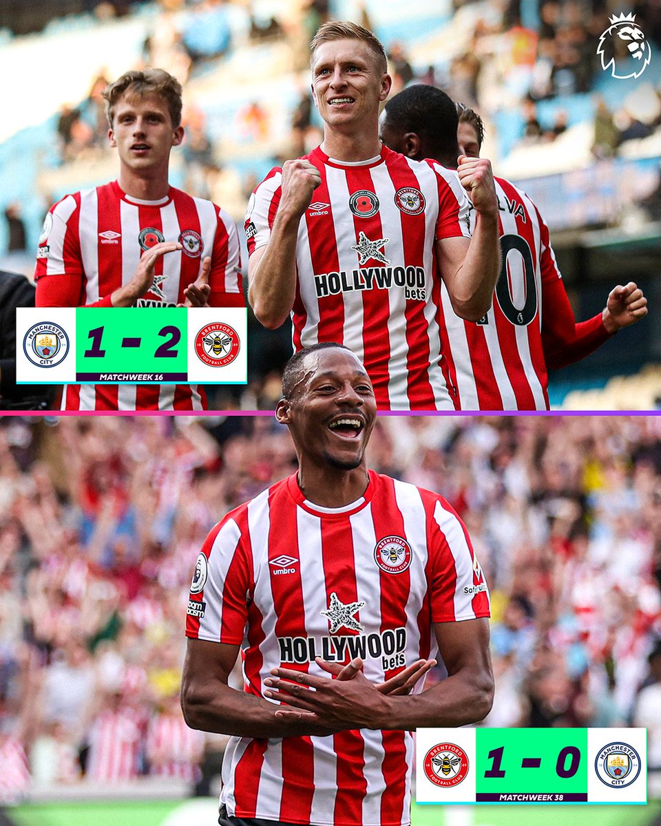 The only double over the champions 💥💥

<a href="/BrentfordFC/">Brentford FC</a> | #BREMCI