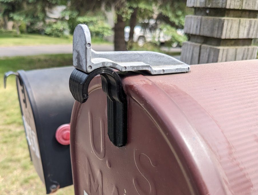 Time for today’s installment of practical 3D printing (and reverse engineering). Sure, Amazon has them for $7.99 shipped next day. But it is more fun standing out at the mailbox with measuring tools. At a minimum it's a good conversation starter with the neighbors walking by :)