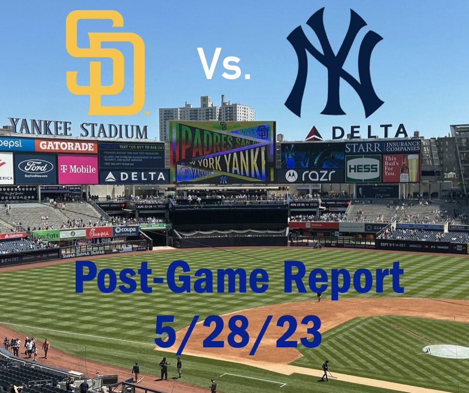Anything but a pitcher's duel! 17 combined runs as the @Yankees top the @Padres for the series W. Check out our post-game report by our beat reporter Schuyler Rabbin-Birnbaum: cc-seas.columbia.edu/wkcr/audio/sd-…

⚾️Final: W 10-7
📈32-23 (3rd AL East)
🗓️Up Next: 5/29 @ Mariners 9:40PM
#RepBX