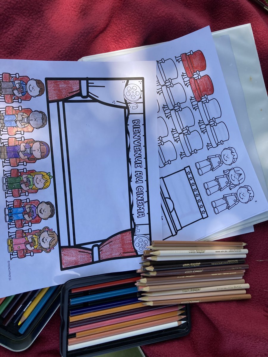 A great day to be outside and working on a new interactive product! Stay tuned! #lecinéma #endofyearproject #fsl #french #tpt