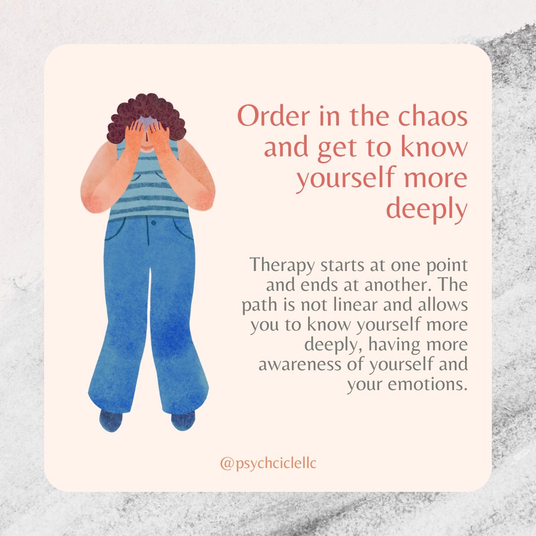 psychciclellc's tweet photo. Many of us grew up under the impression that internal stuff shouldn’t be discussed – it should be swept under the rug. We present to you the benefits of therapy…..

#psychcicle #teletherapy #individualpsychotherapy #blacktherapy https://t.co/nVFMfII0SD
