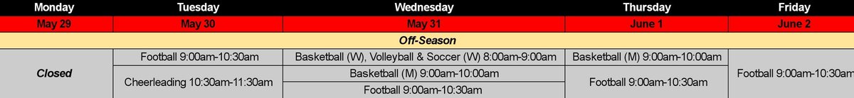 Daniel Boone S&C (@trailblazers_c) on Twitter photo Summer S&C begins this week! Here is our schedule for this week! <a href="/BooneAthletics/">Danny Good</a> @boone_principal <a href="/TrailblazerFB/">Boone Football</a> <a href="/dbhs_girlsbball/">Daniel Boone Girls Basketball</a> <a href="/DBHSBoysBBall/">Daniel Boone Men's Basketball</a> <a href="/BooneVBall/">Daniel Boone VB</a> @DBcheerleading <a href="/BooneSoccer22/">Daniel Boone Lady Blazer Soccer</a> <a href="/dbhs_blazers/">Daniel Boone High School & Community News</a> Summer S&C begins this week! Here is our schedule for this week! <a href="/BooneAthletics/">Danny Good</a> @boone_principal <a href="/TrailblazerFB/">Boone Football</a> <a href="/dbhs_girlsbball/">Daniel Boone Girls Basketball</a> <a href="/DBHSBoysBBall/">Daniel Boone Men's Basketball</a> <a href="/BooneVBall/">Daniel Boone VB</a> @DBcheerleading <a href="/BooneSoccer22/">Daniel Boone Lady Blazer Soccer</a> <a href="/dbhs_blazers/">Daniel Boone High School & Community News</a>