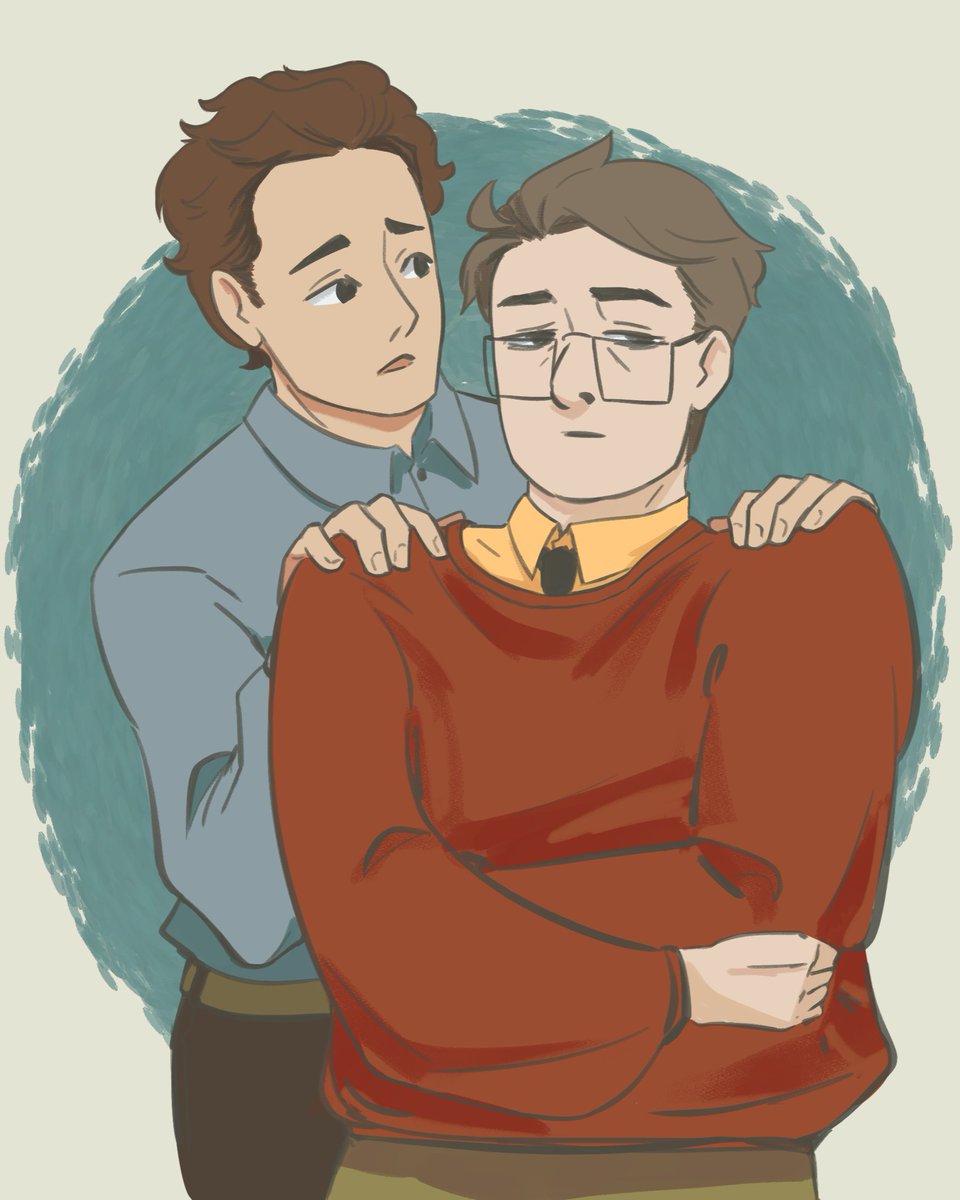 ObichniNick's tweet photo. (To hug like this, with your glasses on, is in fact completely uncomfortable but guess who doesn't care)
#TheStanleyParable #tsp #thestanleyparablefanart https://t.co/VpDgsdLjtC