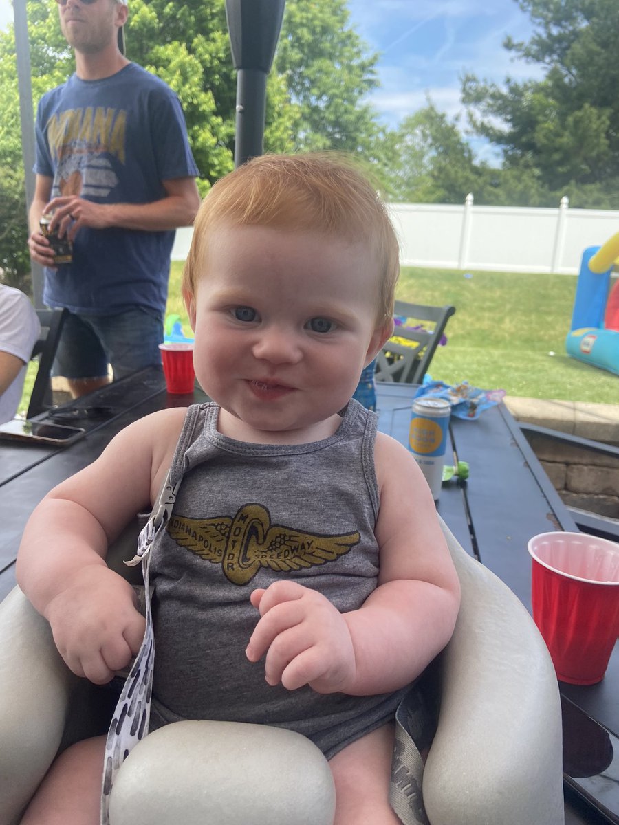 We celebrate the #Indy500 a little differently these days — but isn’t Cam so cute in his muscle tank?! 🏁😍 <a href="/IMS/">Indianapolis Motor Speedway</a>
