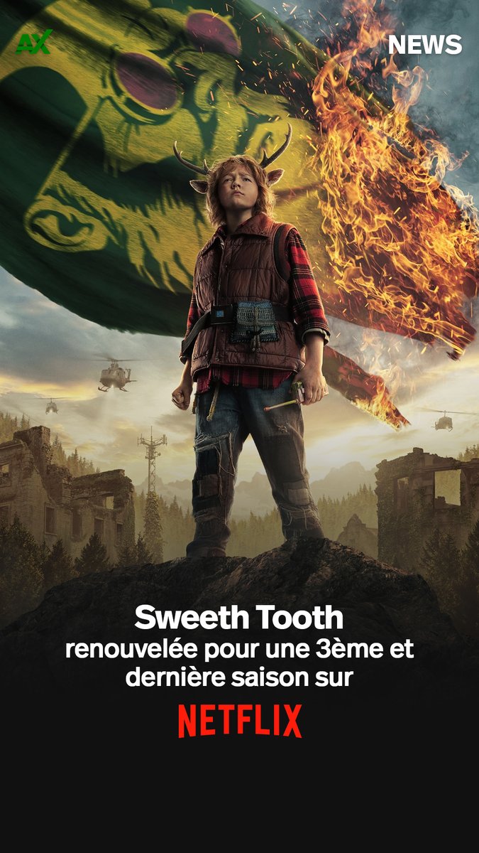 alxserix's tweet photo. La série #SweethTooth est renouvelée pour une 3ème et dernière saison sur @NetflixFR.
#Netflix https://t.co/QpytTTuqR5