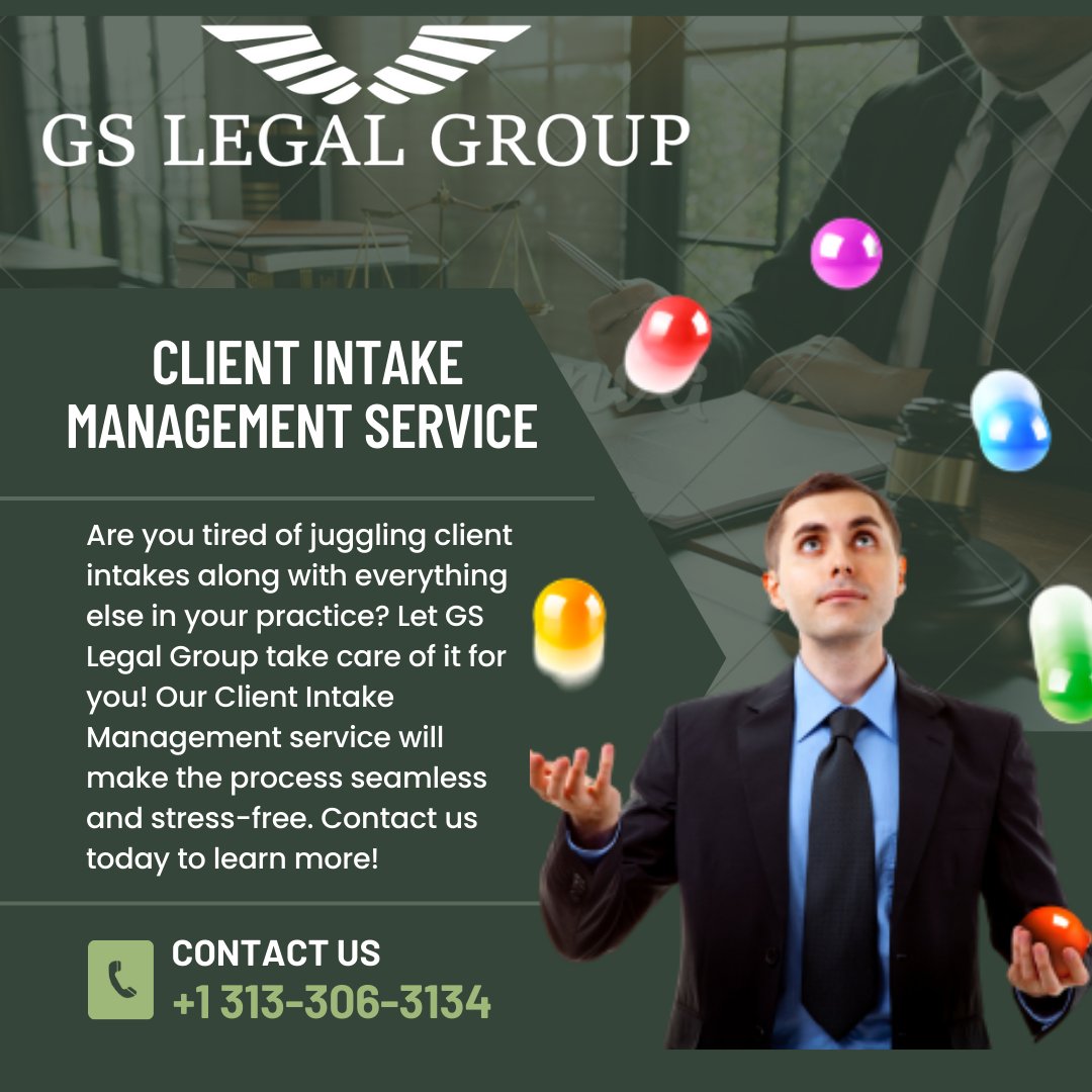 Are you tired of juggling client intakes along with everything else in your practice

☎️ +1 313-306-3134
📩 Contact@gslegalgroup.com
💻 gslegalgroup.com

#GSlegalgroup #clientmanagement #telehealth #privatepractice #alcoholrehab #virtualtherapy #electronichealthrecord