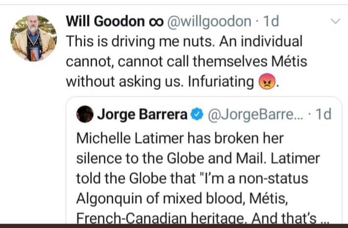 LADYALEXANDRIA's tweet photo. @CaitHung Really says it all. #WillGoodon #Metis #MetisNation https://t.co/UrQ9WW56Pn