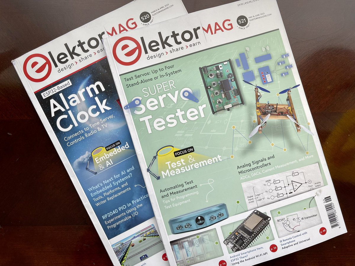keith_developer's tweet image. Recommended reading: I always learn something from these magazines. Also lots of articles and ideas on their website. #STEM #Robotics #Electronics - @Elektor