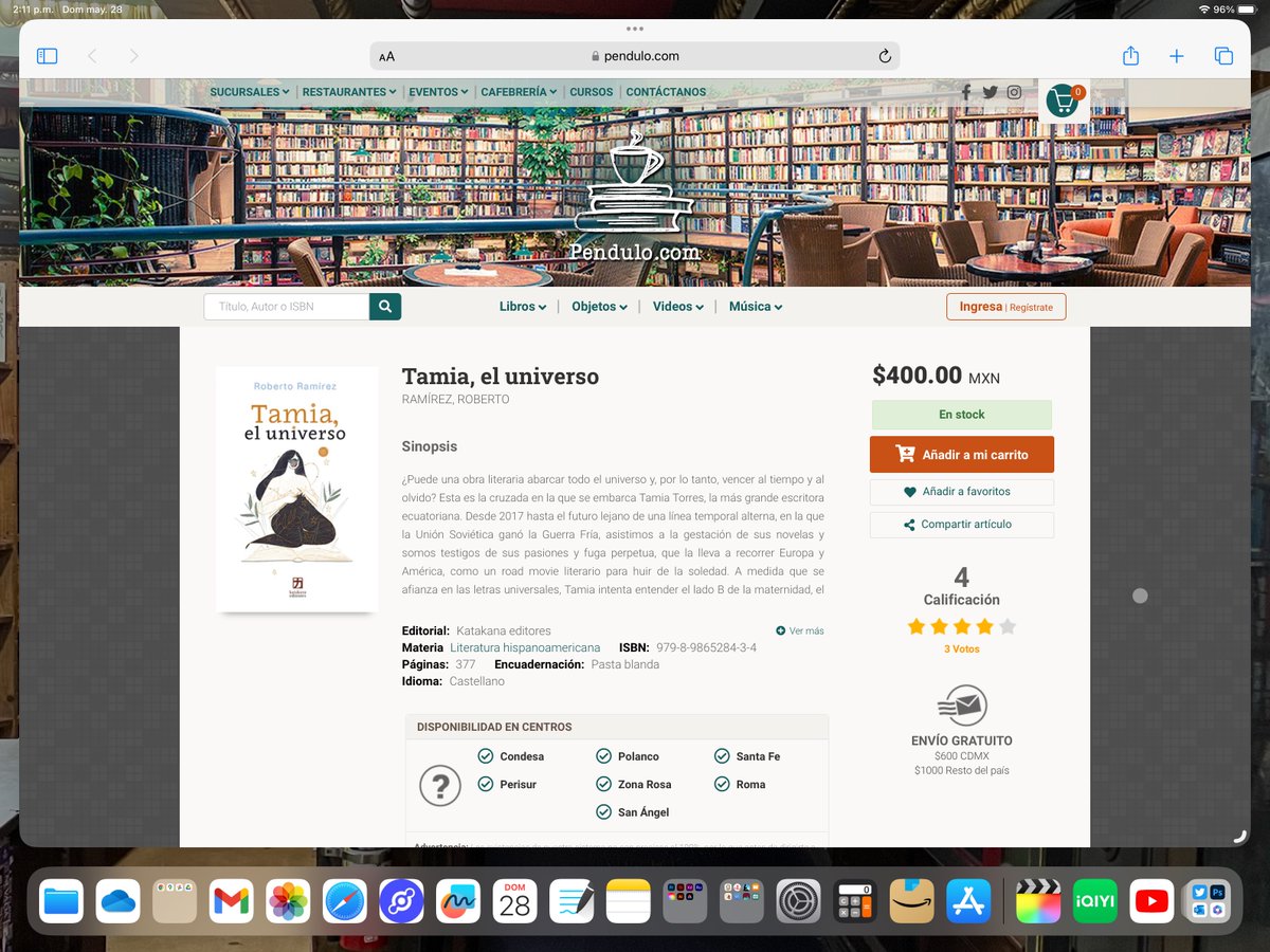 Gracias a <a href="/yextravagancias/">#RevistaCulturalRadiofónica: Vagancias</a> de <a href="/MexiquenseR/">Radio Mexiquense</a> por esta entrevista con Roberto Ramírez <a href="/ChurisonFord/">Roberto Ramírez</a> a propósito de su novela Tamia, el universo disponible en las sucursales de <a href="/El_Pendulo/">El Péndulo</a> 
Escucha la entrevista aquí
youtu.be/AZrKanY-ACs
Adquiere el libro👇
tinyurl.com/bdebd3db