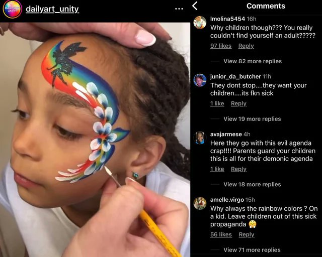People have lost their goddamn minds, artists have been painting faces at gatherings and festivals across this country for hundreds of years. 
The only sick people here are the ones overflowing with bigotry