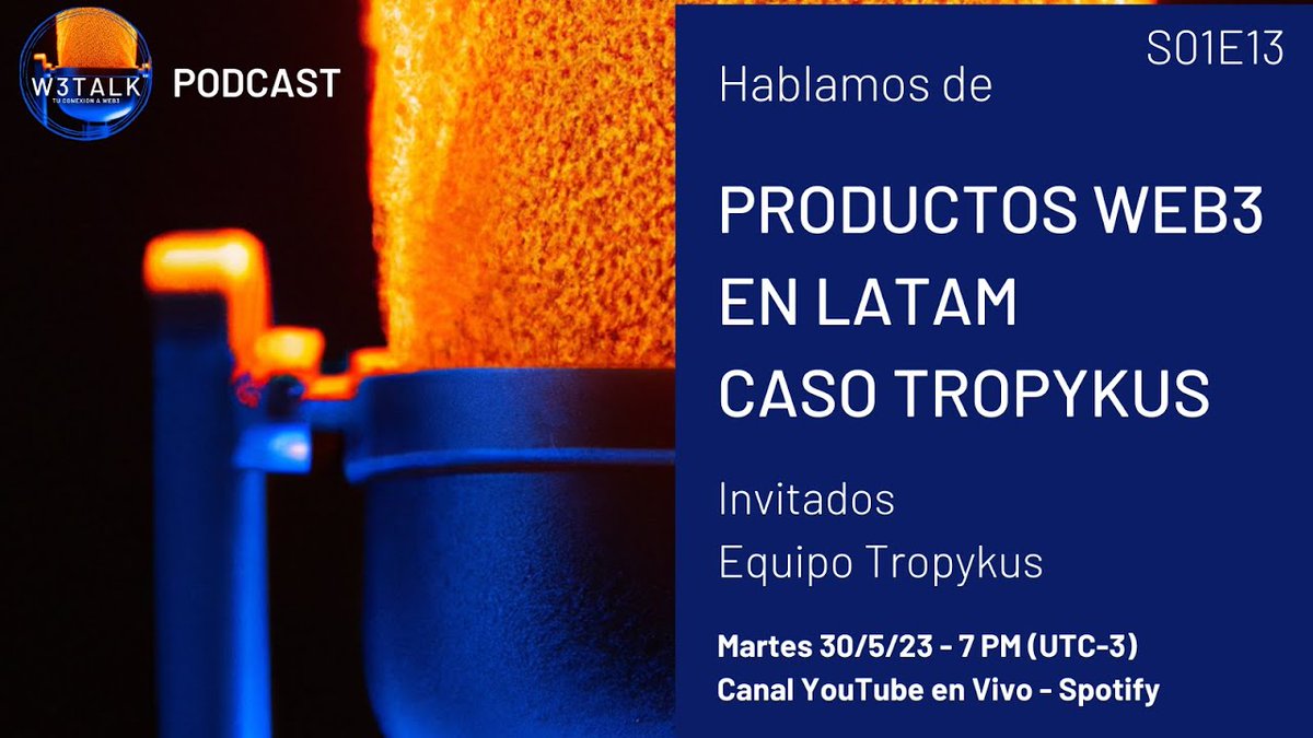 Cómo transformar la jungla financiera de LATAM en un terreno fértil?🤔 Con un producto creado por latinos para latinos!🌴
Martes 7pm conoceremos el caso <a href="/tropykus/">Tropykus 🌴🍹</a> de la mano de <a href="/maurotov/">Mauricio Tovar 🌴🍹</a> y <a href="/diegomazoro/">Diego Mazo</a>. 
Un capitulón para builders y Defi fans😎

Activen🛎
youtube.com/live/_zB31_CbU…