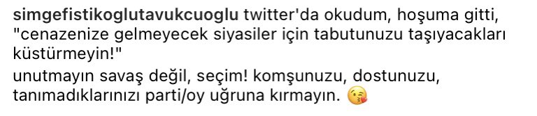 Cenazenize gelmeyecek siyasiler için tabutunuzu taşıyacakları küstürmeyin! #alıntı