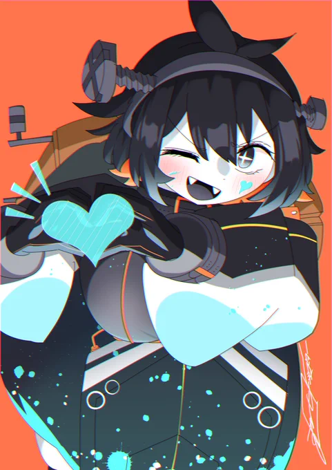 初配信前に投稿したファンアートの再掲 (2枚目はエフェクトなし) #石崎電信柱の張り紙