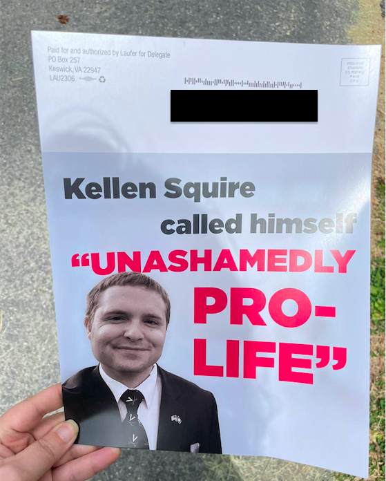 samuelbenhixon's tweet photo. This has got to be one of the dirtiest, most duplicitous political mailers I’ve ever seen one Democrat run against another. @SquireForYou @LauferFor55 https://t.co/JSKTBgYSkO