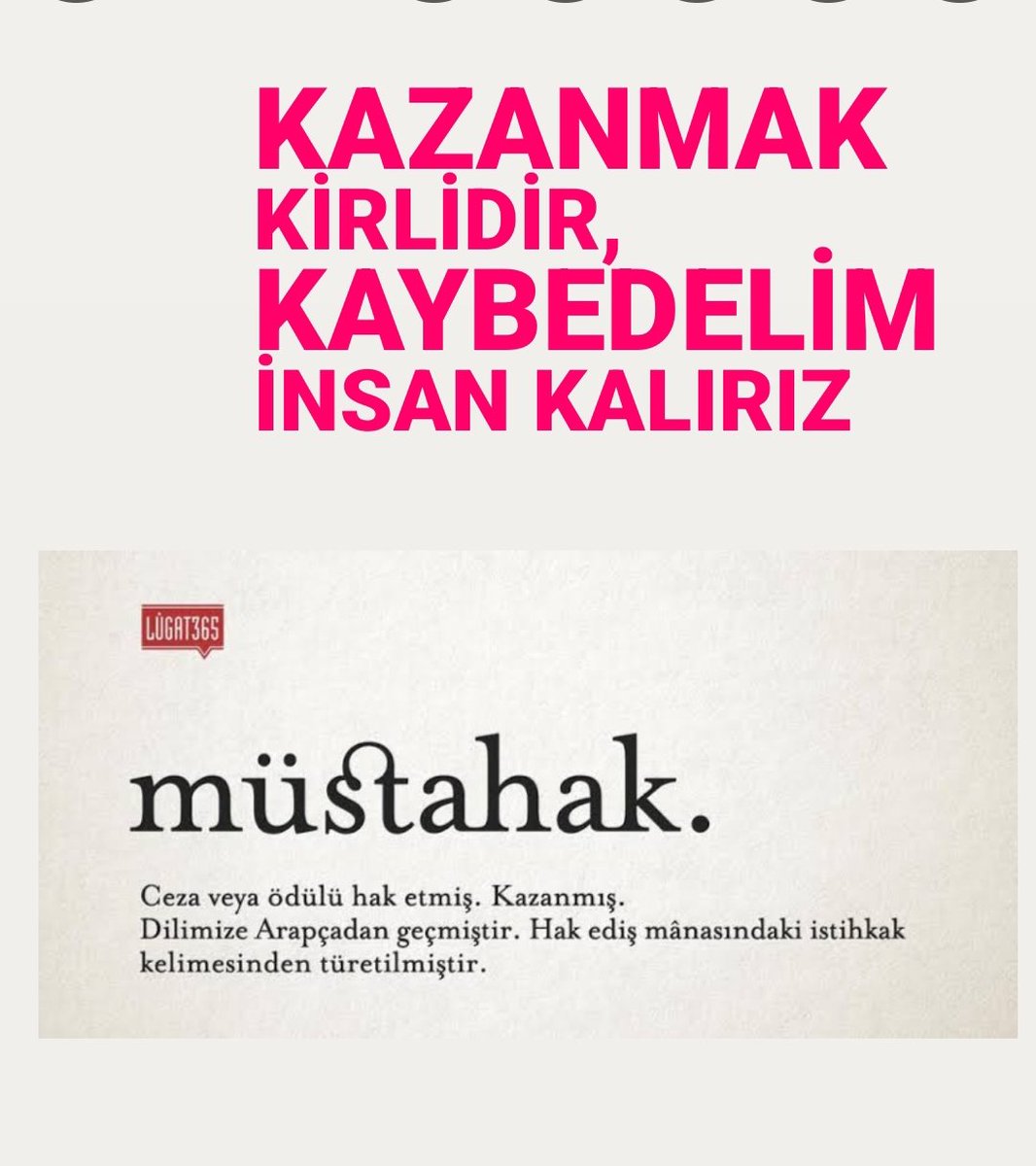 Kazanmak kirlidir, kaybedelim insan kalırız.. #secim23