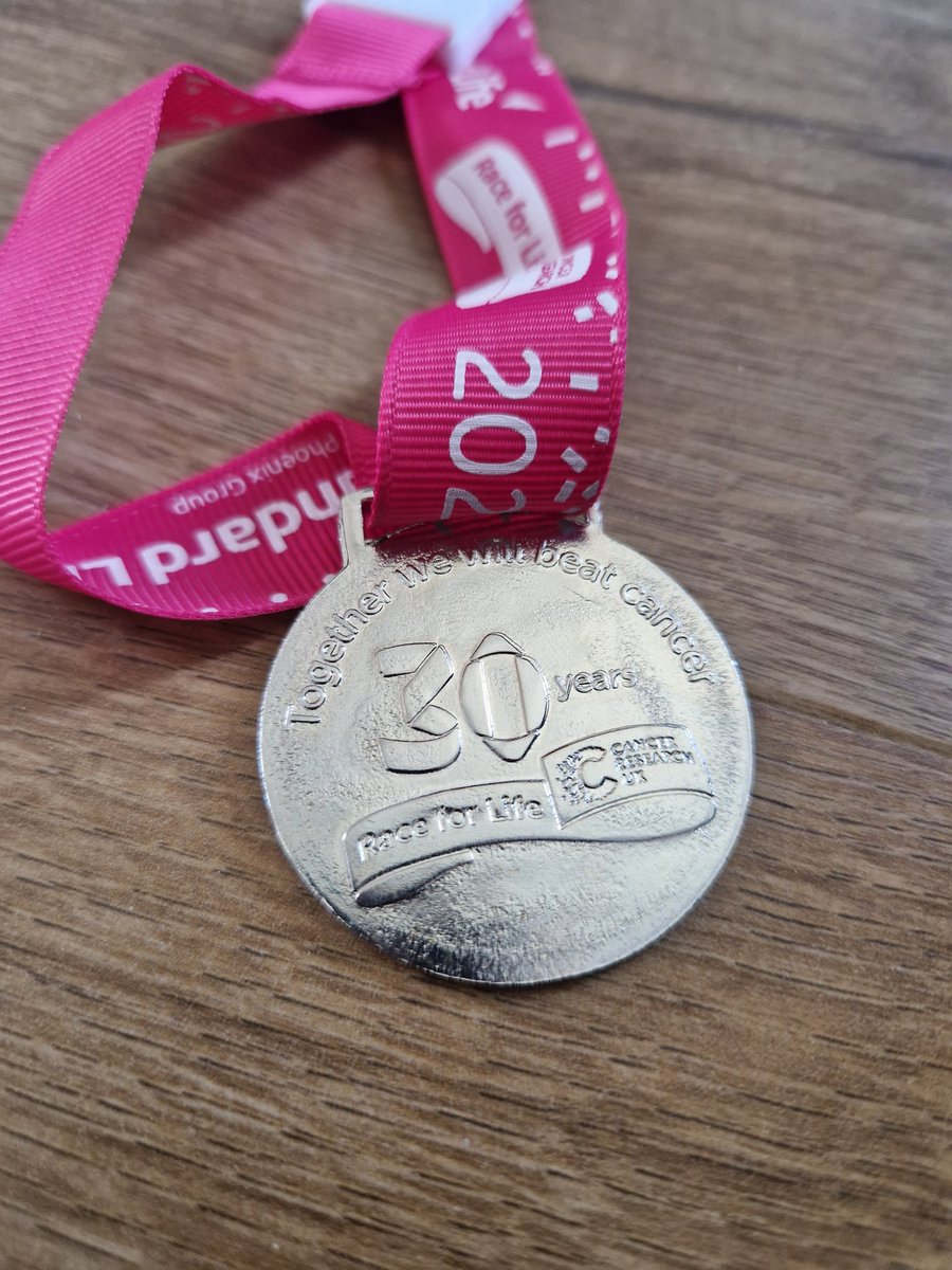 chandlerlou's tweet photo. Proud to complete my 11th #RaceForLife in aid of @CR_UK 

Well done to all the runners, walkers, joggers and volunteers who participated today 

#FeelGoodDoGood https://t.co/sNZL9dbTCC