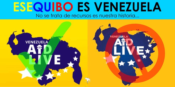 AntroCanal's tweet photo. #UnDiaComoHoy El silencio de @VenezuelaAid en relación a la eliminación del Territorio Esequibo en el Mapa que publican con relación a la Campaña #VenezuelaAid corrobora que fue una orden directa del británico @richardbranson bajo presión de @mfaguyana #28May 2019 https://t.co/KulLIyD7AR