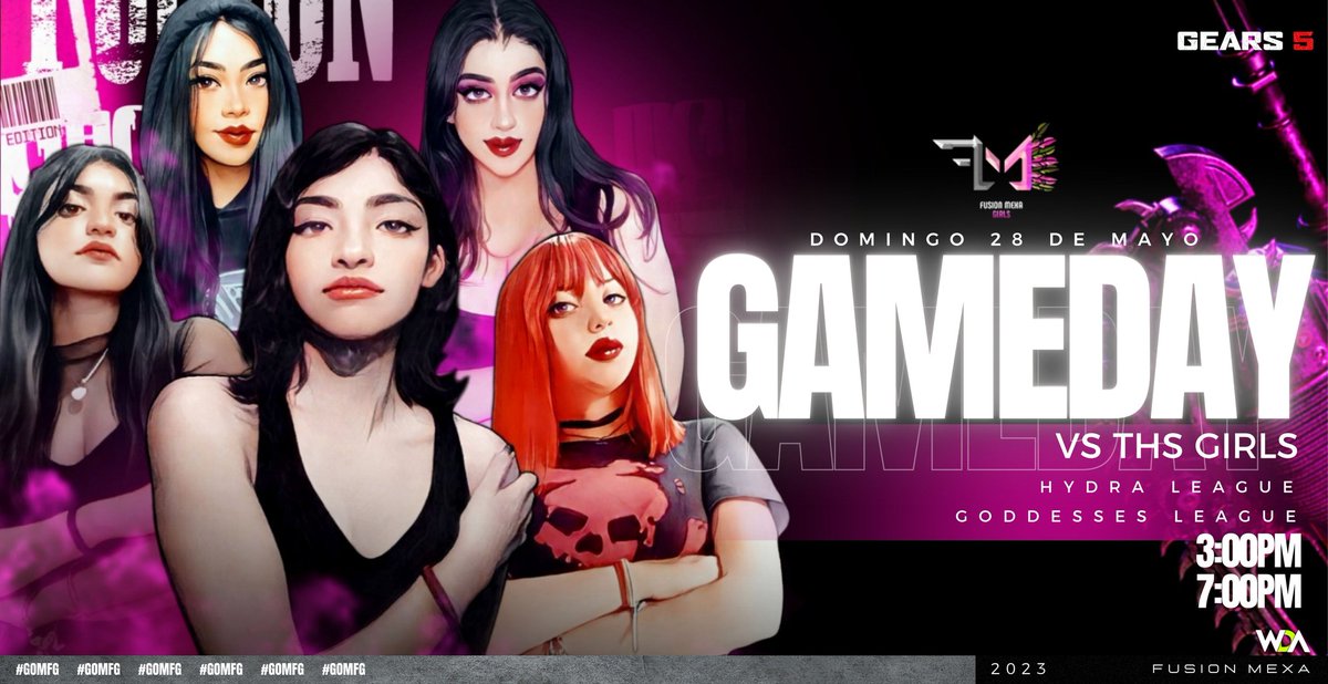 Hola Mexas💚🤍♥️

Día de enfrentamientos⚔️💪

💥 1ero  liga de @HydraGamingNA  a partir de las 3:00pm 🕥

 💥 2do en <a href="/RandomsCircuit/">Random's Circuit y Goddesses</a> (Goddesses league)  vs <a href="/TheHatedsl/">🦅 THE HATEDS l 🦅</a> Girls en punto de las 8:00pm 🕥

<a href="/Wanhedaonfire/">Wanheda</a> 
<a href="/Fanibare/">🩷Medusa🩷</a> 
<a href="/sarii_Nava/">Xelmyn Rivera</a> 
<a href="/iElenaa6od/">XxX XxX XxX🐾🌿</a> 
<a href="/dlkarenlovatic/">KarenJonas</a>
<a href="/iSally_o/">Sally Moon</a>