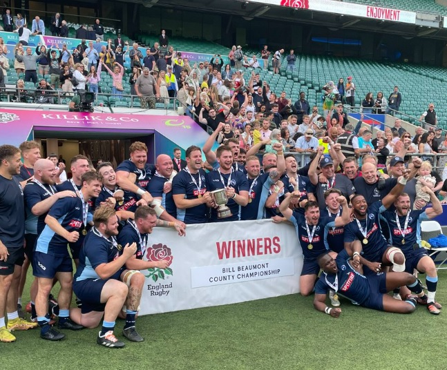 BBCKentSport's tweet image. 🏉 RUGBY: @KentRugby today beat Lancashire 39-37 at Twickenham to win the County Championship for the first time since 1927. 

📸 @cantrugby