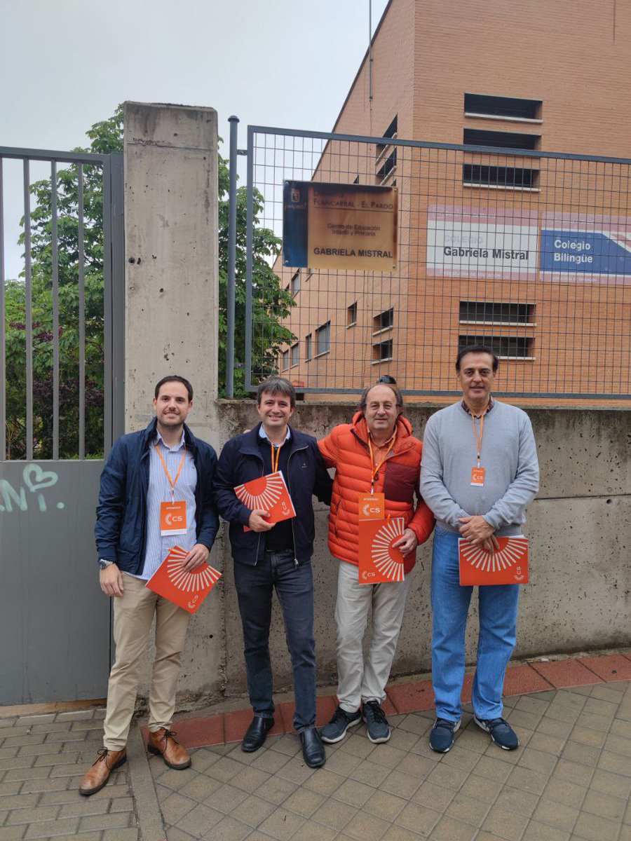 🧡 Muchas gracias a todos los #ApoderadosCS y en especial a nuestros apoderados en el distrito de Fuencarral-El Pardo

#28M