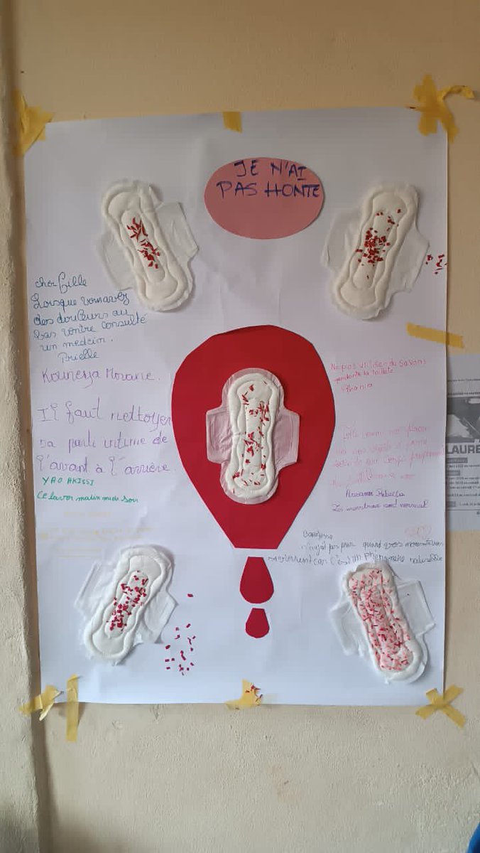 pscientificsis's tweet image. On the occasion of International Menstrual Hygiene Day, the &quot;Sisters&apos;s network&quot; scientific pole held an awareness-raising session for some seventy young girls at the Groupe scolaire djekat ignace de Loyola in Bingerville on 26/05/2023 from 10am to 12pm.
