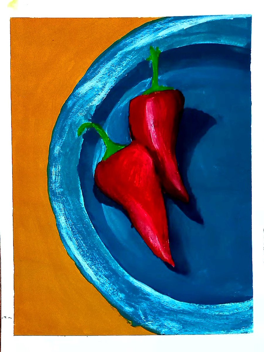 Fresh Red Chilies🌶 Painting Made By Me🎨:)