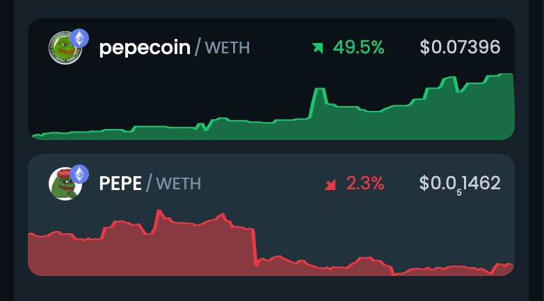 The peppening (flippening) is in motion

@pepecoins 

#pepecoins #pepe #AI #decentralisedAI #GPU