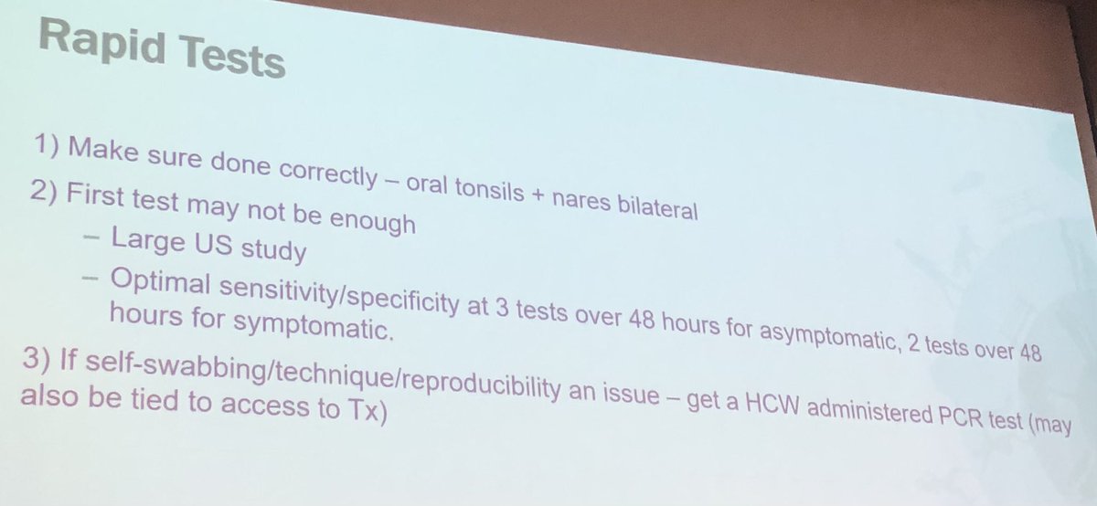 #SarsCoV2 infection in Ontario Testing&what to tell patients -test early and frequently if suspected #COVID19 infection in #immunesuppressed Vaccinate every 6 months if high risk until we know otherwise OR 6 MONTHS a after infection. Remind immunesuppressed re #paxlovid @zchagla 