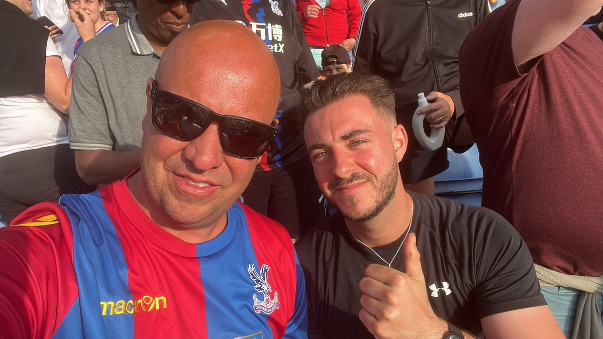 Great day at Selhurst today with my lad, another season in the premier, love my club ❤️💙 #cpfc #selhurstpark #epl #premierleague