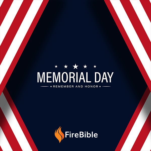 firebibles's tweet photo. On this Memorial Day, we remember and honor those who have died while serving in the U.S. Military. Thank you for your service &amp; sacrifice to protect our liberties and freedom! "Precious in the sight of the Lord is the death of his faithful servants."
Psalm 116:15 NIV
#firebible https://t.co/JO62pHkA1T
