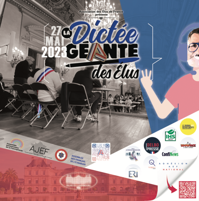 AssoElusFrance's tweet photo. 📝 #DictéeGéantedesÉlus🇫🇷
🗣️ Hier après-midi, le 27 mai 2023, a eu lieu au Palais du Luxembourg sous l'égide de la Ministre déléguée à la Santé, @agnesfirmin, la 3ème édition de la #DictéeGéantedesÉlus.
ℹ️ Intégralité, cliquez ici 
📷 https://t.co/6TsovN9BIc https://t.co/hWEz1hwWrZ