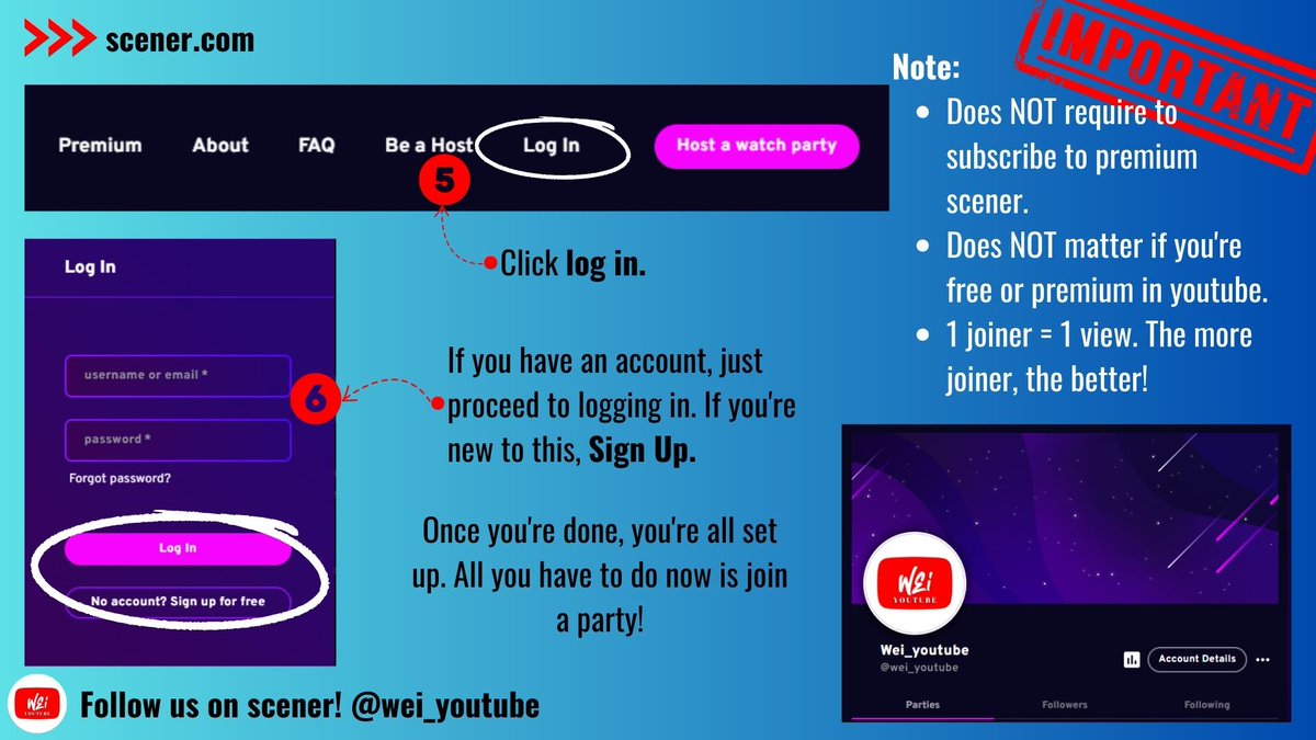 WEi_youtube's tweet photo. [#WEi_Scener]

SCENER TUTORIAL

Haven't heard of scener? I guess it's time! Here's an easy to follow tutorial to get started!🎉

This extension is highly recommended. Why?

1 joiner = 1 view, meaning! If we have 100 joiners = 100 views in ONE PLAY!🔥

#위아이 #WEi @WEi__Official https://t.co/Ke84nIKoe4